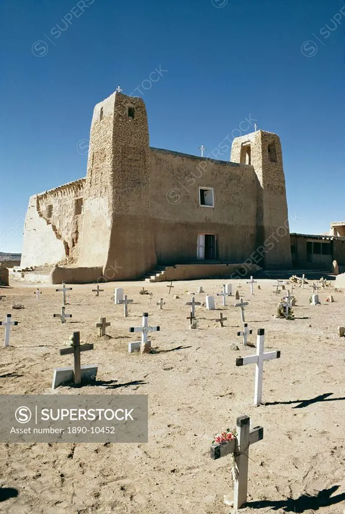 16th century Mission San Estevan del Rey, Acoma Pueblo, New Mexico, United States of America U.S.A., North America