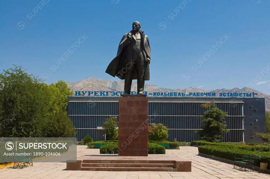 Statue of Lenin, Nurek, Tajikistan, Central Asia