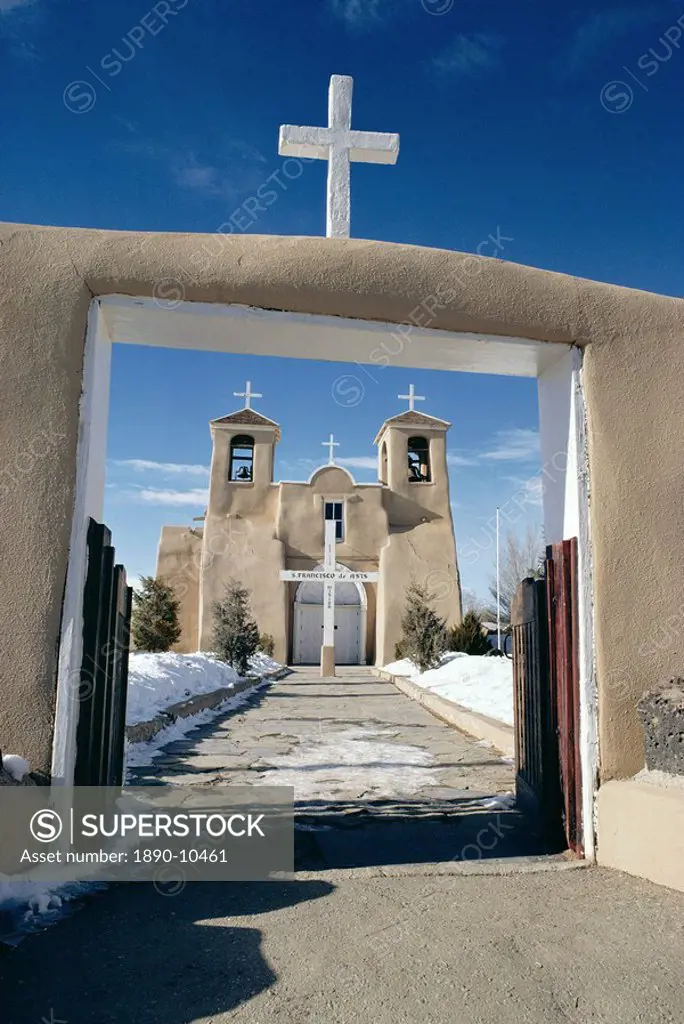Mission San Francisco de Asis, Ranchos de Taos, New Mexico, United States of America U.S.A., North America