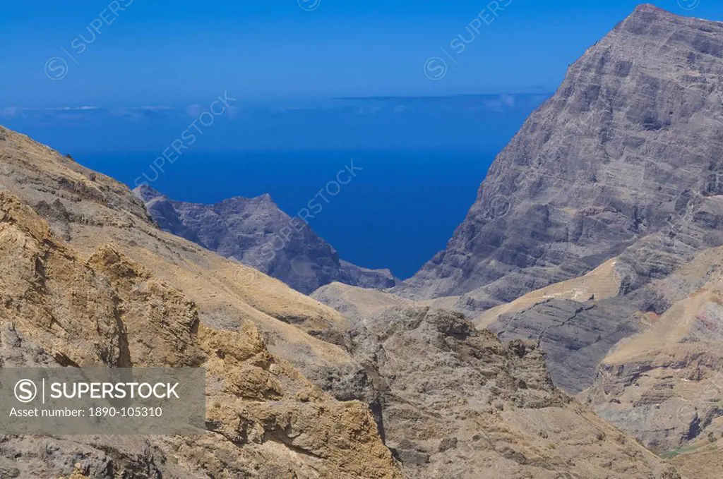 Mountain landscape of the island of San Antao, Cape Verde Islands, Atlantic, Africa