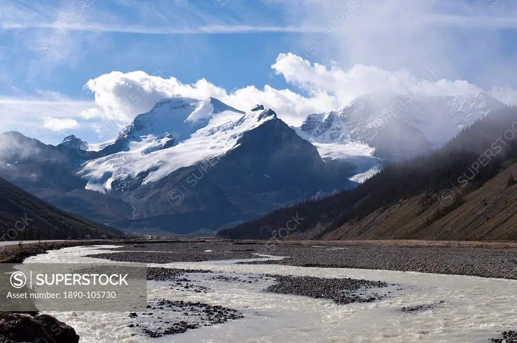 Columbia Icefield, Jasper National Park, UNESCO World Heritage Site, Alberta, Rocky Mountains, Canada, North America