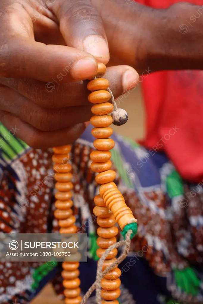 Muslim prayer beads, Lome, Togo, West Africa, Africa