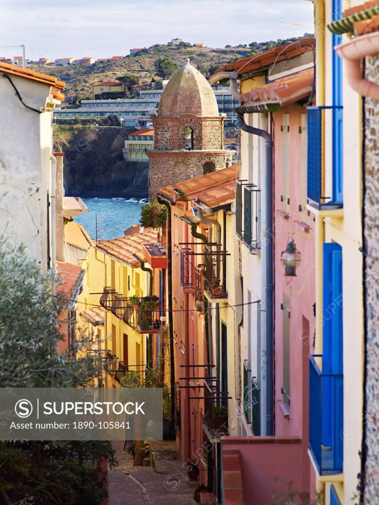 Collioure, Cote Vermeille, Languedoc coast, Roussillon, Pyrenees_Orientales, France, Europe