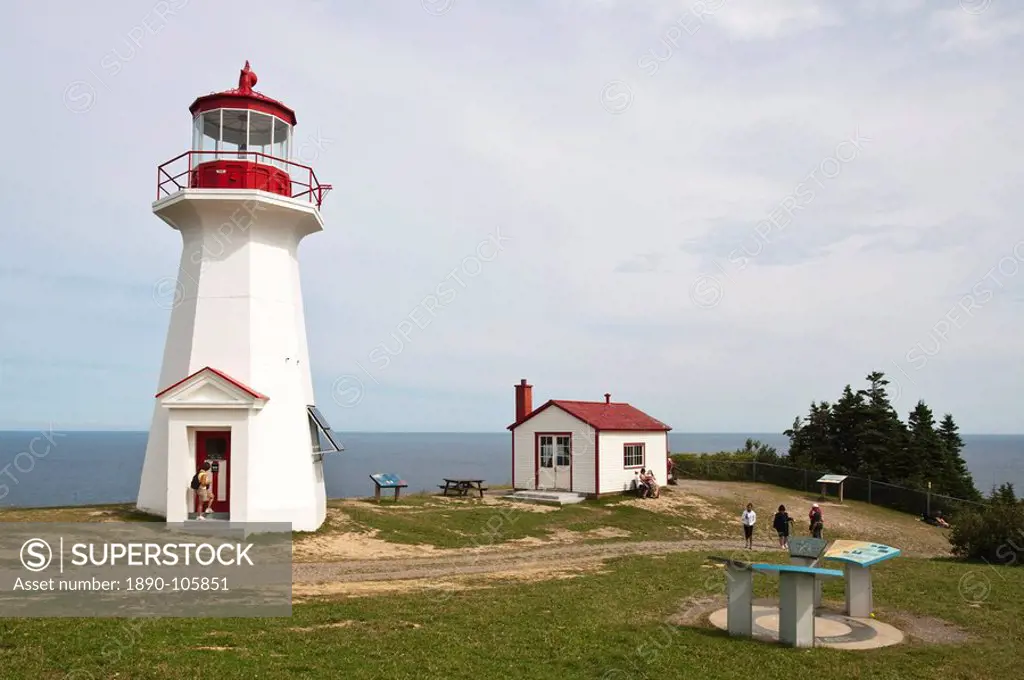 Cape Gaspe Lighthouse in Parc National du Canada Forillon Forillon National Park, Gaspe, Quebec, Canada, North America