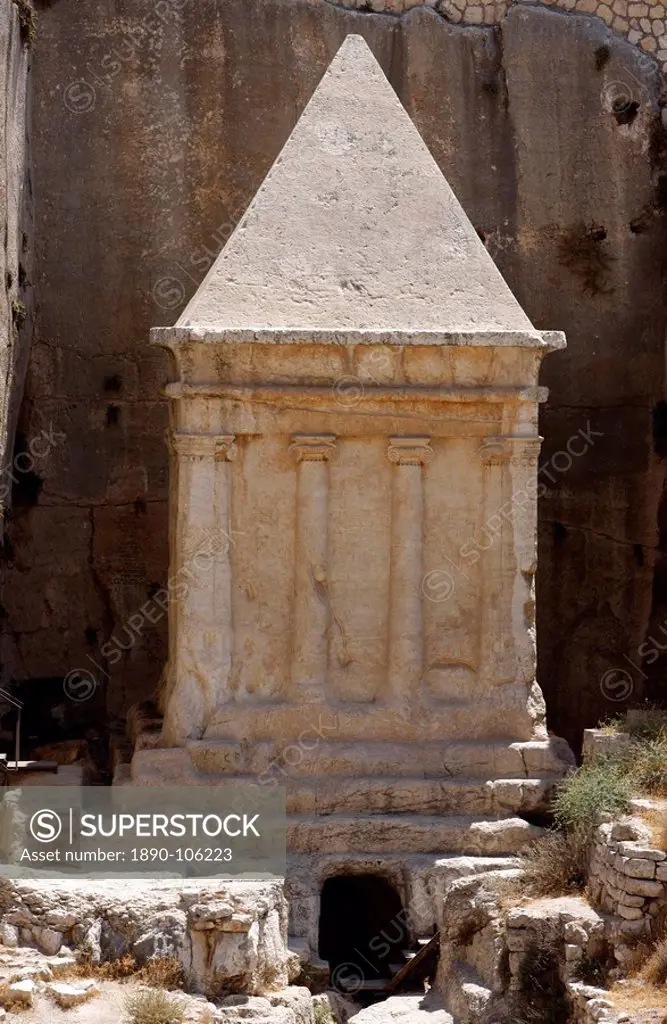 Zacharias´s tomb in Kidron valley, Jerusalem, Israel, Middle East