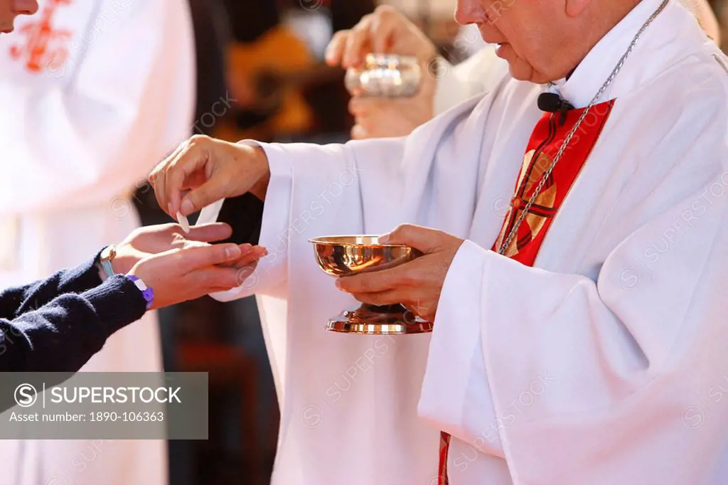 Communion during Mass, World Youth Day, Sydney, New South Wales, Australia, Pacific