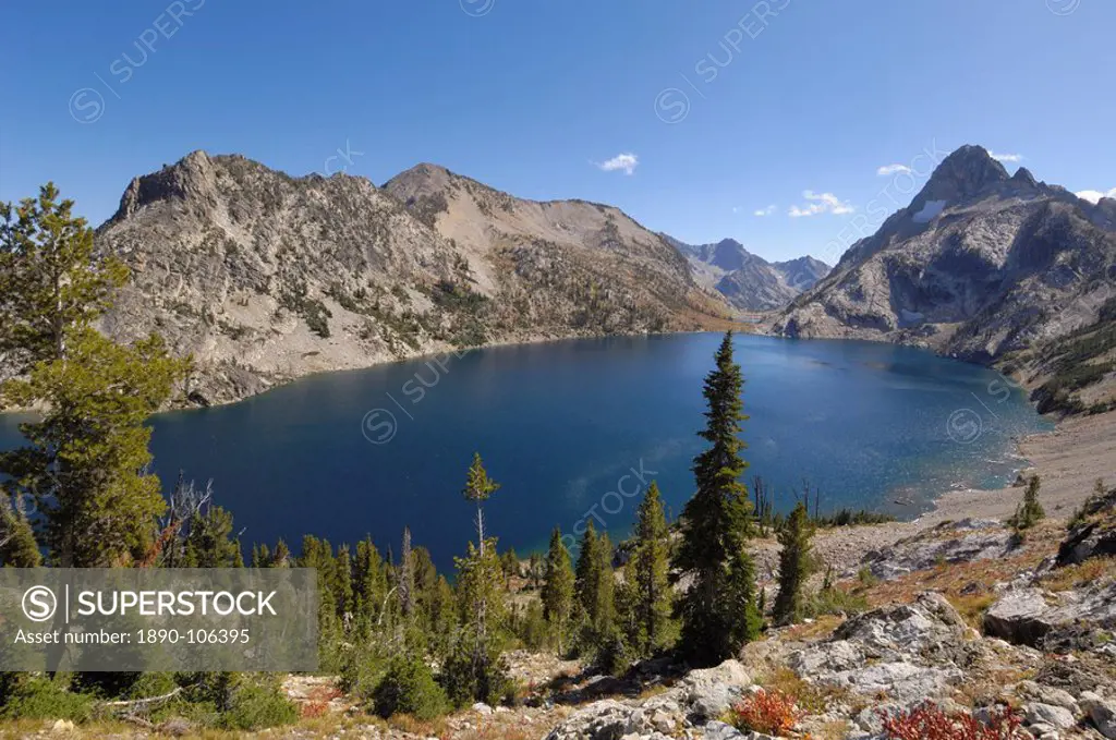 Sawtooth Lake, Sawtooth Mountains, Sawtooth Wilderness, Sawtooth National Recreation Area, Rocky Mountains, Idaho, United States of America, North Ame...