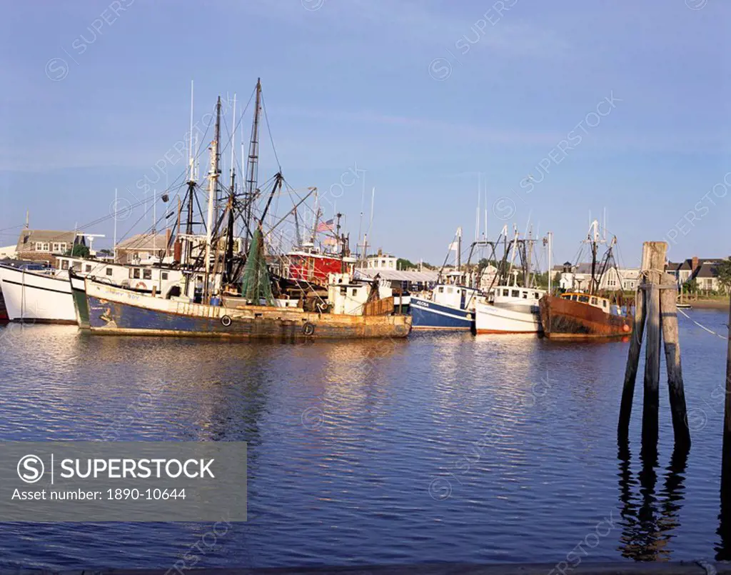 Fishing boats, Hyannis Port, Cape Cod, Massachusetts, New England, United States of America USA, North America