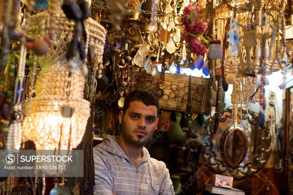 A small shop in the suk in the medina of Tripoli, Libya, North Africa, Africa