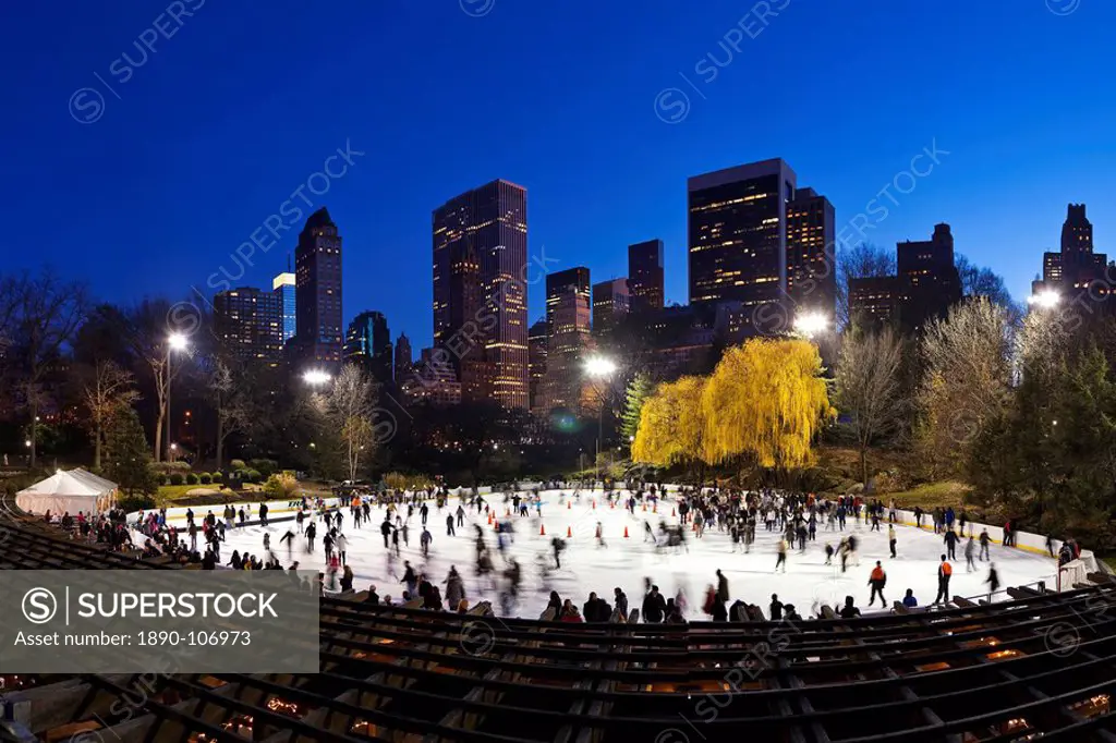 Wollman Ice rink in Central Park, Manhattan, New York City, New York, United States of America, North America