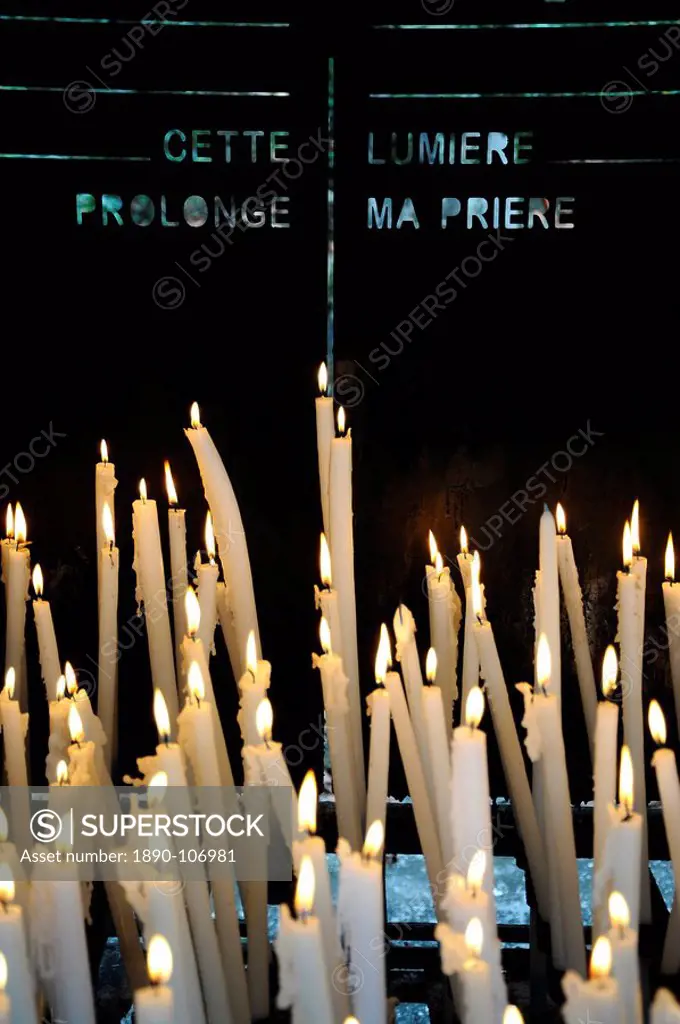 Candles, Lourdes, Hautes Pyrenees, France, Europe