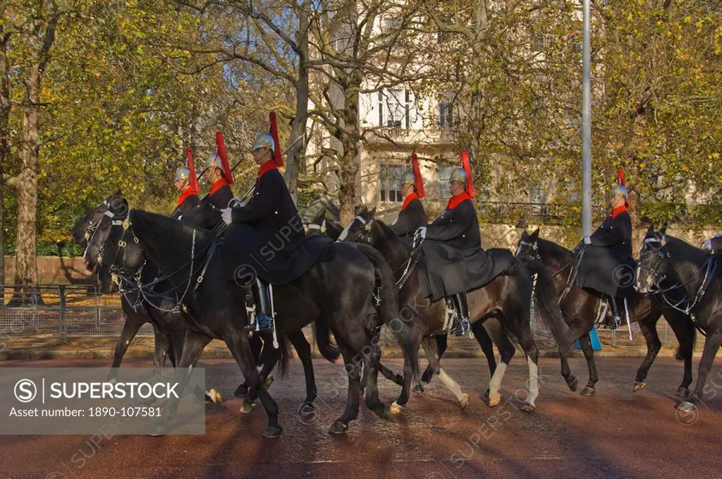 Horse Guards in the Mall, London, England, United Kingdom, Europe