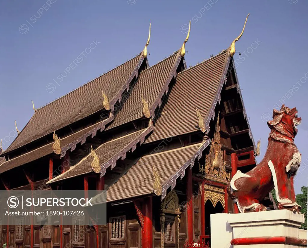 Wat Pantao, a classic example of Lanna architecture, Chiang Mai, Thailand, Southeast Asia, Asia
