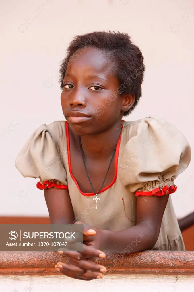 Catholic child, Lome, Togo, West Africa, Africa