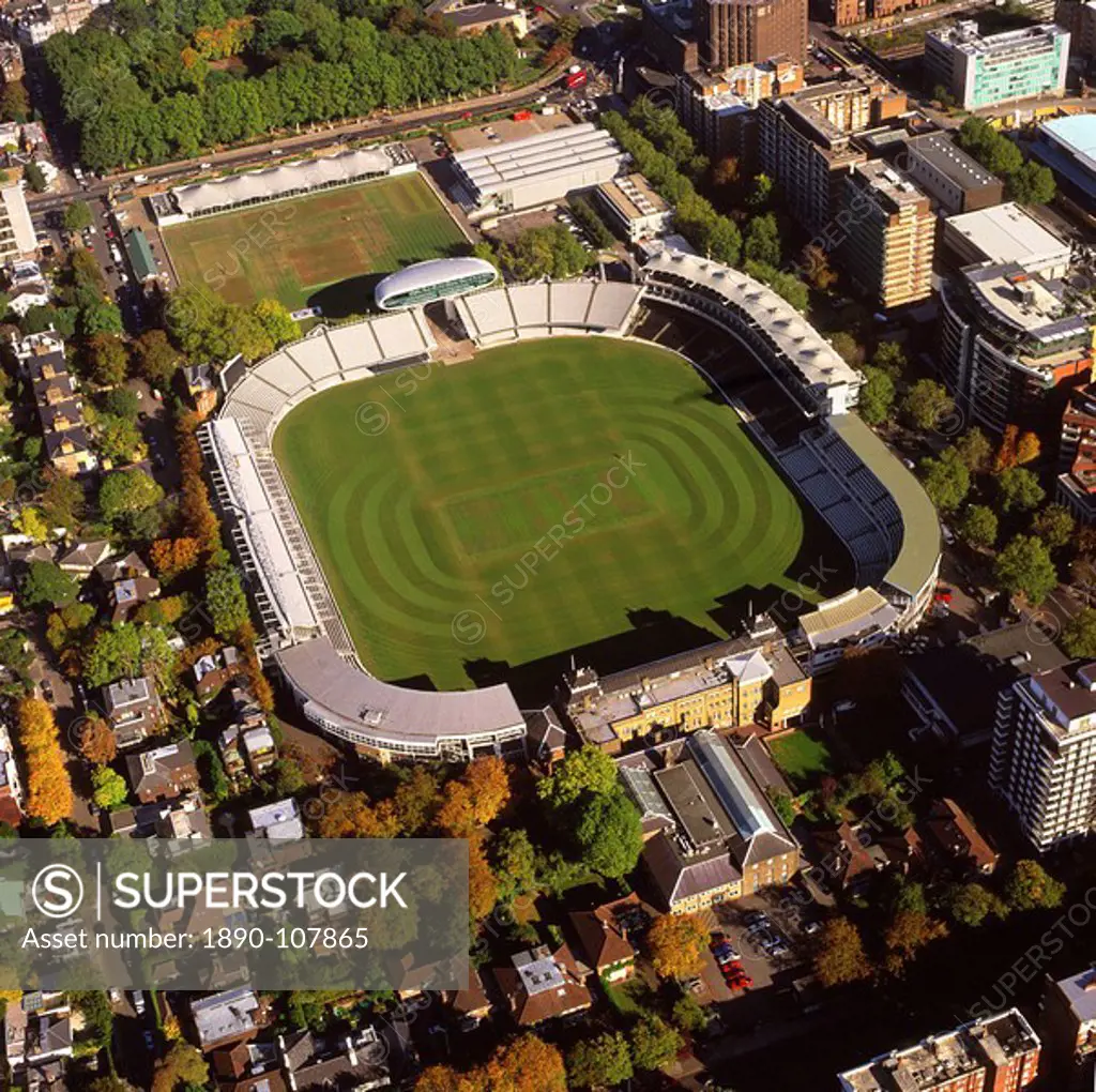 Aerial image of Lord´s Cricket Ground, St. John´s Wood, London, England, United Kingdom, Europe