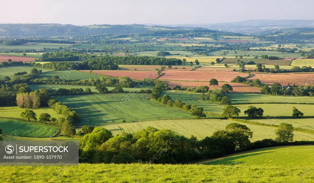 Rolling farmland on the outskirts of Exeter, Devon, England, United Kingdom, Europe