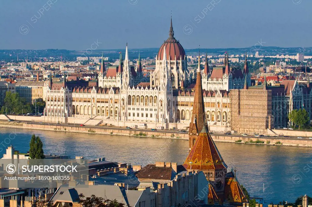 View of the Parliament Building, Budapest, Hungary, Europe