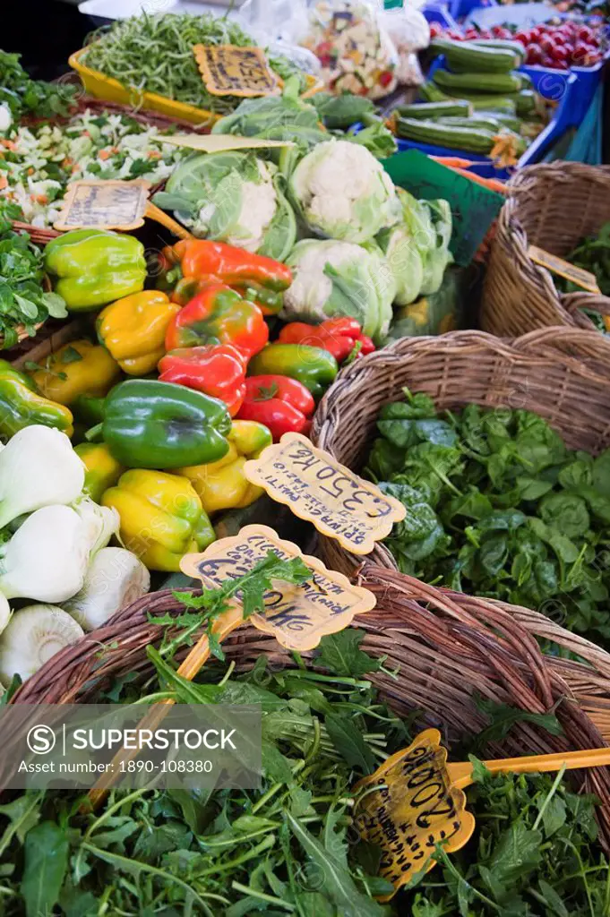 Vegetables, Campo de´ Fiori market, Rome, Lazio, Italy, Europe