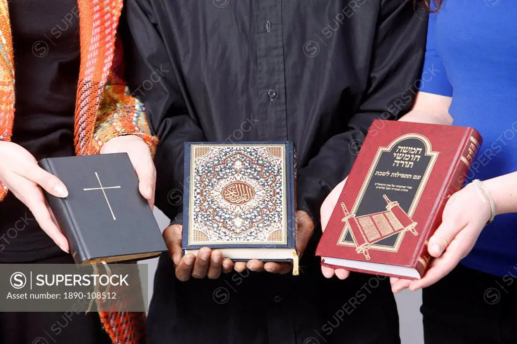 Bible, Koran and Torah, Paris, France, Europe