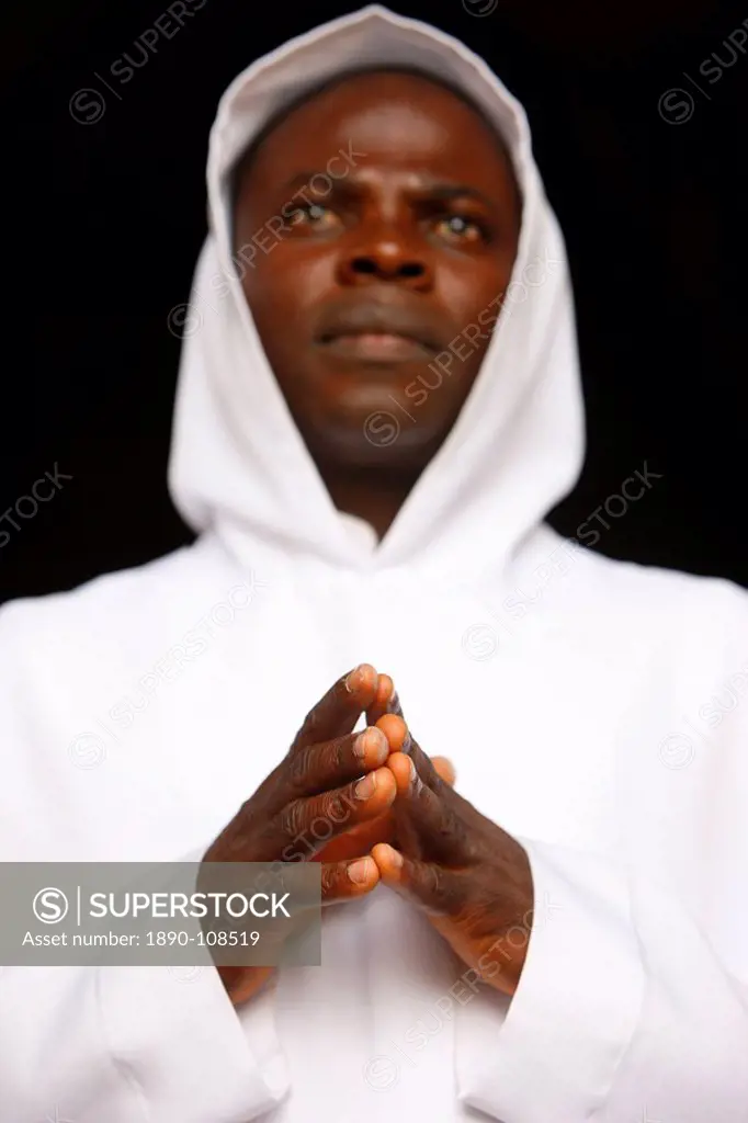 Monk in Dzogbegan Benedictine Abbey, Danyi Dzogbegan, Togo, West Africa, AFrica