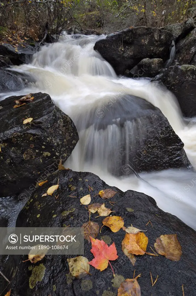Waterfall, Louse River, Boundary Waters Canoe Area Wilderness, Superior National Forest, Minnesota, United States of America, North America