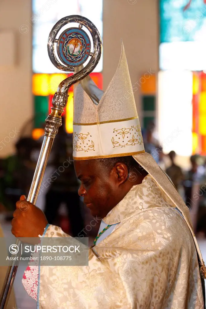 Bishop Denis Komivi Amuzu_Dzakpah, Catholic Mass in Lome, Togo, West Africa, Africa