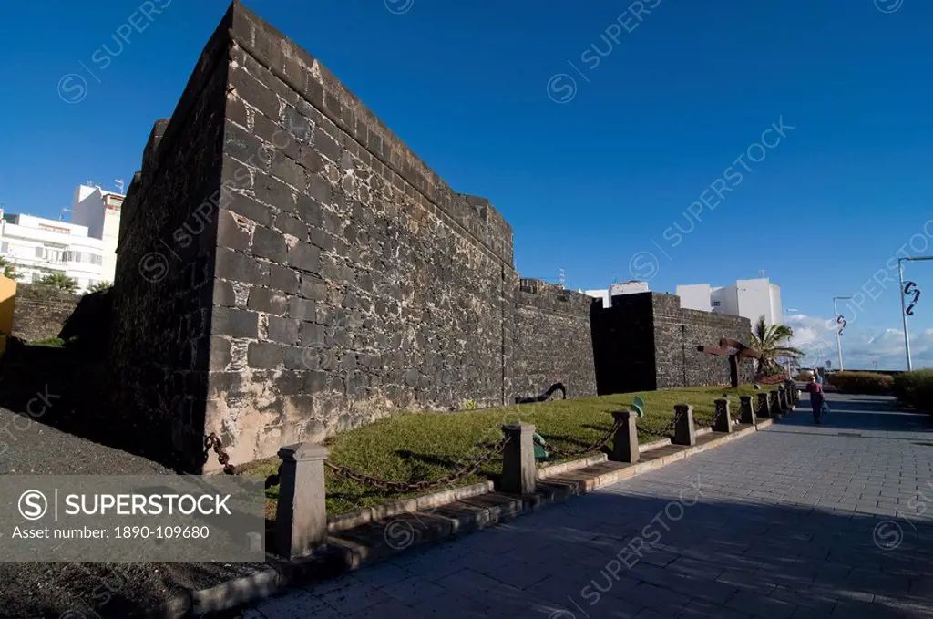 The old fortress in the old town of Santa Cruz de la Palma, La Palma, Canary Islands, Spain, Canary Islands, Spain, Europe