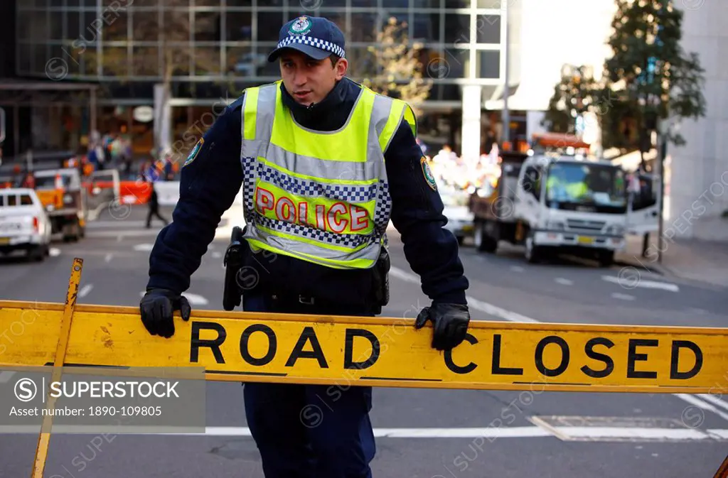 Road closed, Sydney, New South Wales, Australia, Pacific