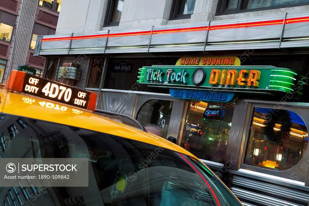 Diner in Midtown Manhattan, New York City, New York, United States of America, North America