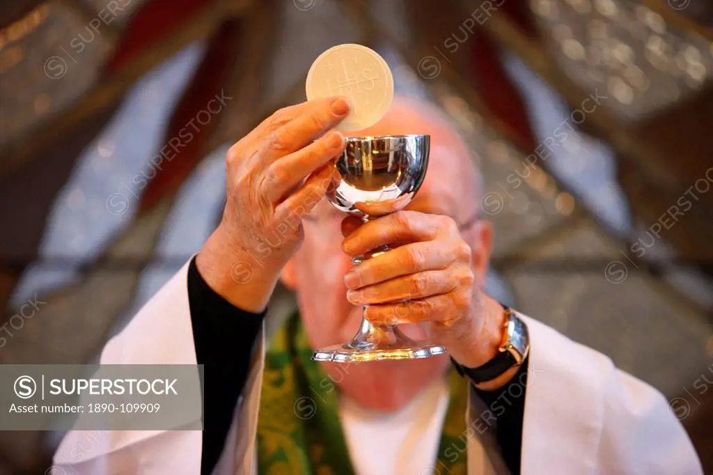 Eucharist in the Chapel of the Holy Spirit, Anglican Church of St. James, Sydney, New South Wales, Australia, Pacific