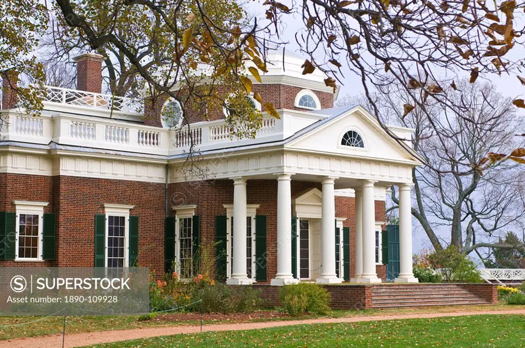 The estate of Thomas Jefferson, Monticello, Virginia, United States of America, North America