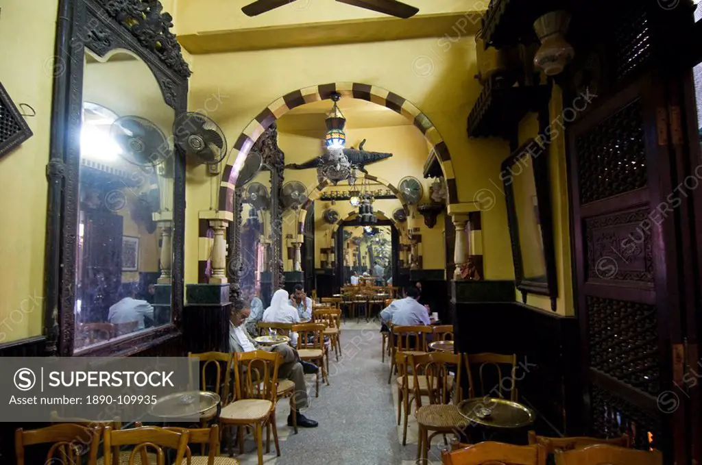 World famous El Fishawy coffee house, Cairo, Egypt, North Africa, Africa