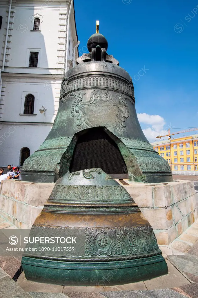 Tsar bell in the Kremlin, UNESCO World Heritage Site, Moscow, Russia, Europe