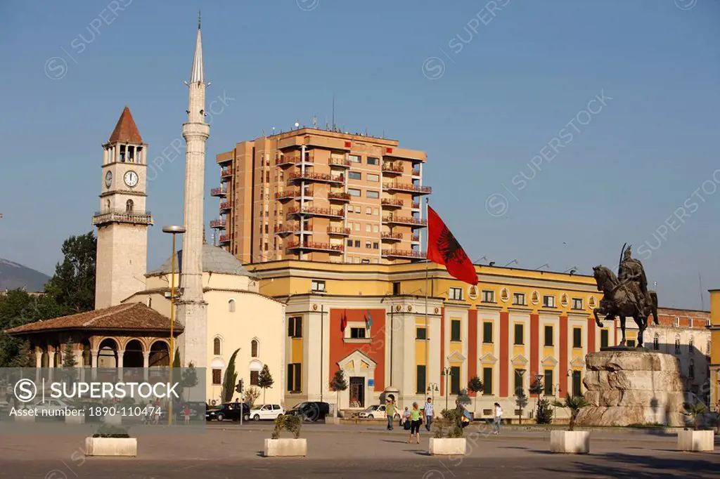 Skanderberg square, Tirana, Albania, Europe