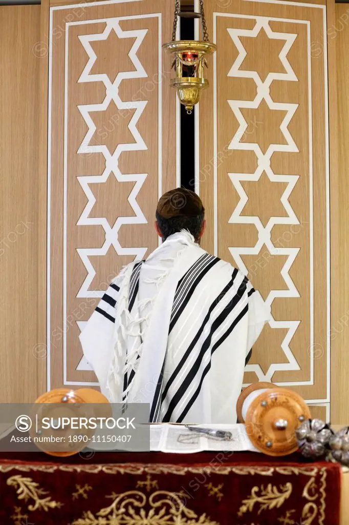 The Torah Ark (Aron Kodesh), Beth Yaacov Synagogue, Paris, France, Europe