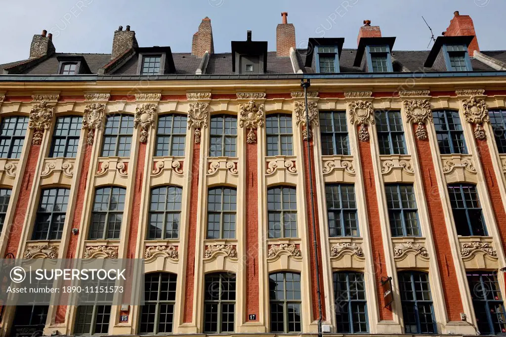 Building on the Grand Place, Lille, Nord, France, Europe