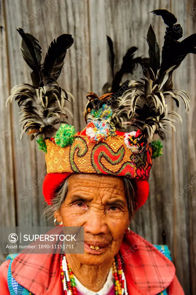 Traditional dressed Ifugao woman, Banaue, UNESCO World Heritage Site, Northern Luzon, Philippines, Southeast Asia, Asia
