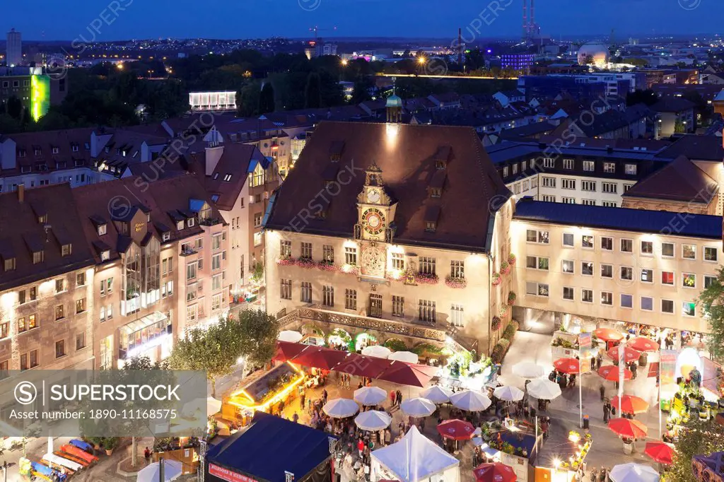 Festival of Wine in the Market Place, and Town Hall, Heilbronn, Baden Wurttemberg, Germany, Europe