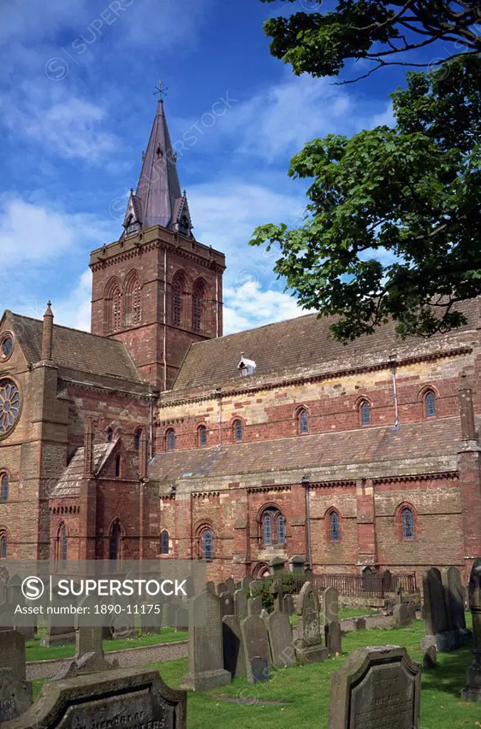 St. Magnus cathedral dating from the 12th century, Kirkwall, Orkney Islands, Scotland, United Kingdom, Europe