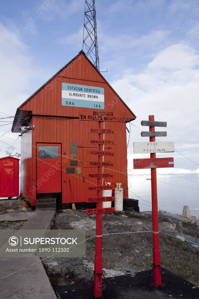 Argentina Research Station, Paradise Bay, Antarctic Peninsula, Antarctica, Polar Regions
