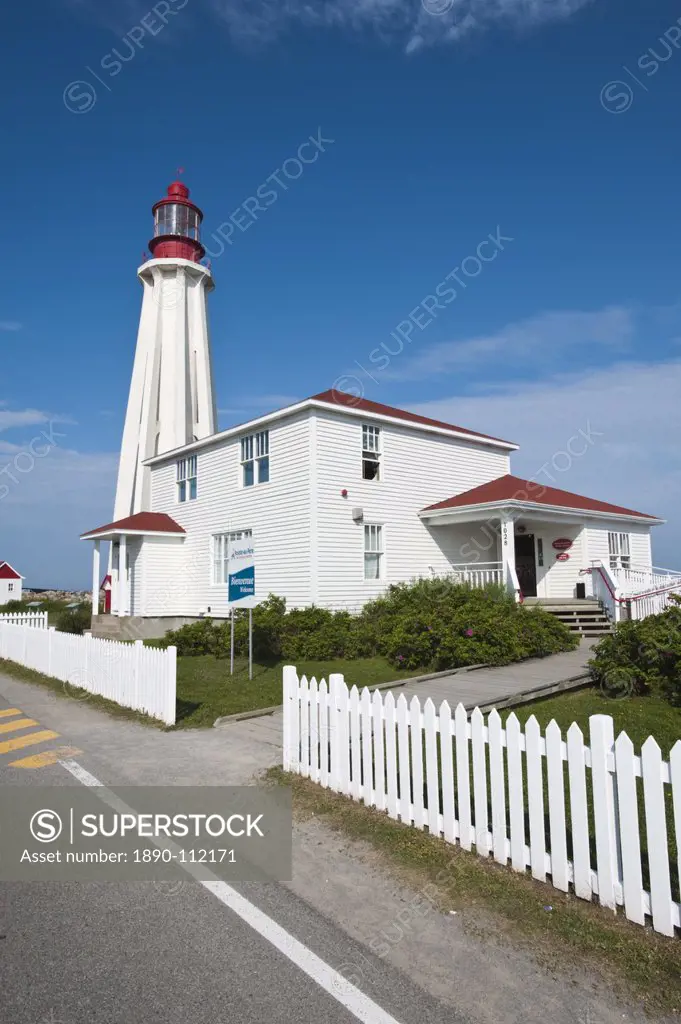 Pointe_au_Pere Lighthouse in Rimouski, Quebec, Canada, North America