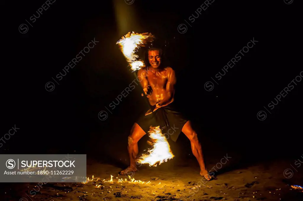 Traditional Firedance, Viti Levu, Fiji, South Pacific, Pacific