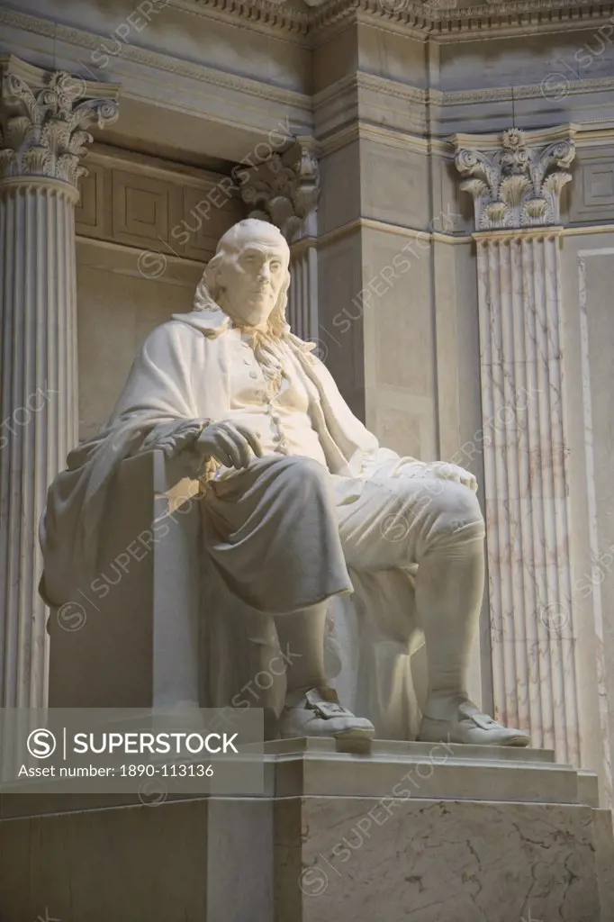 Statue of Benjamin Franklin in Philadelphia, Pennsylvania, United States of America, North America