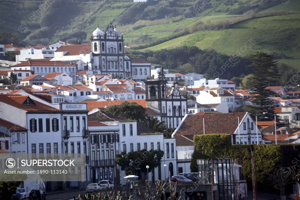 Town of Horta on the island of Faial, The Azores, Portugal, Europe