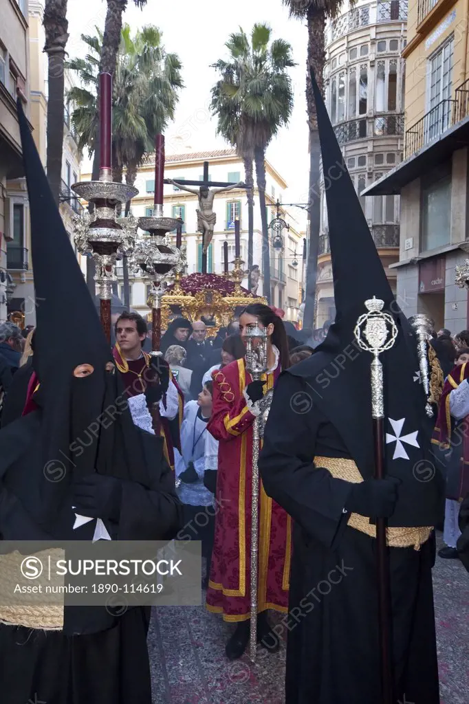 Semana Santa Holy Week celebrations, Malaga, Andalucia, Spain, Europe