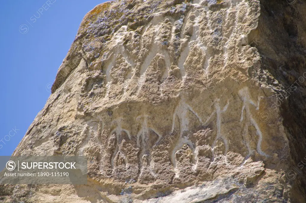 Petroglyphs, Qobustan, UNESCO World Heritage Site, Azerbaijan, Central Asia, Asia