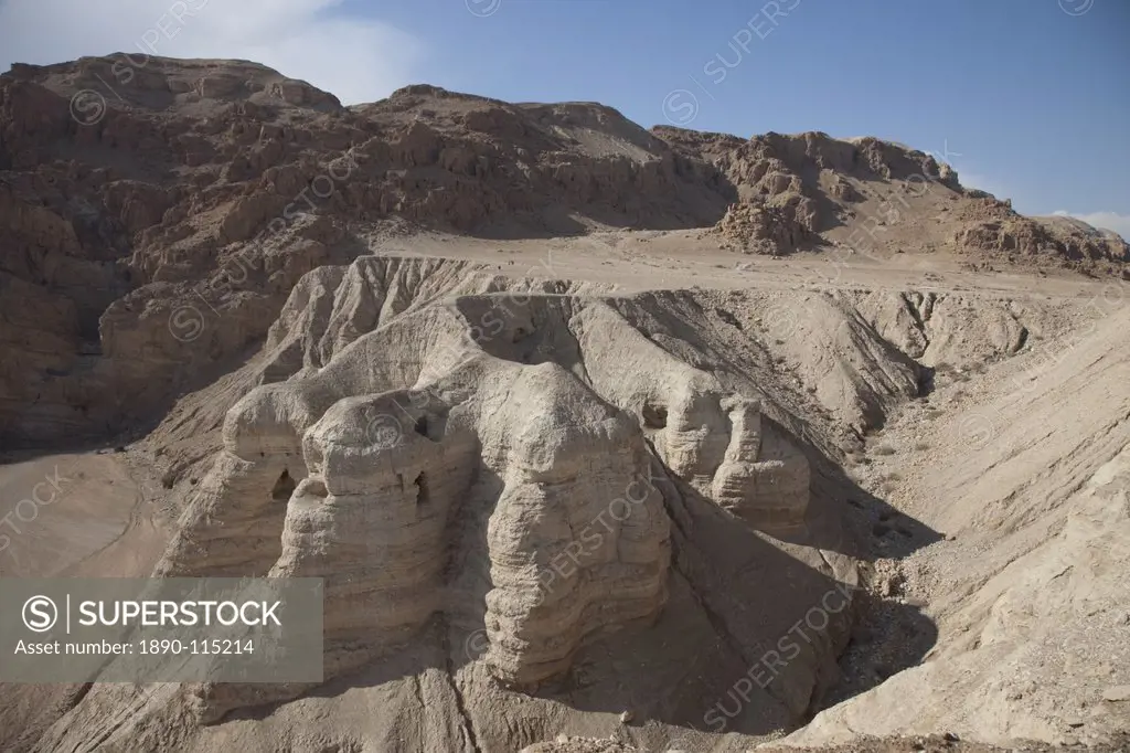 Caves of Qumran in the Judean Desert, near the Dead Sea, Israel, Middle East