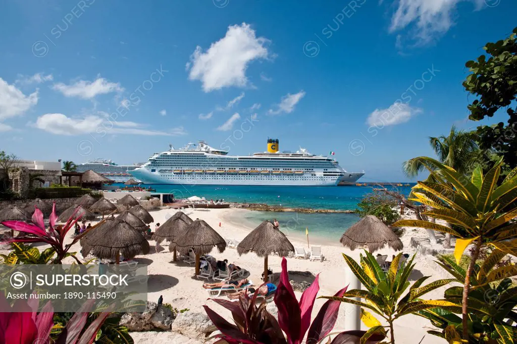 Beach at Park Royal Hotel, Isla de Cozumel Cozumel Island, Cozumel, off the Yucatan, Quintana Roo, Mexico, North America