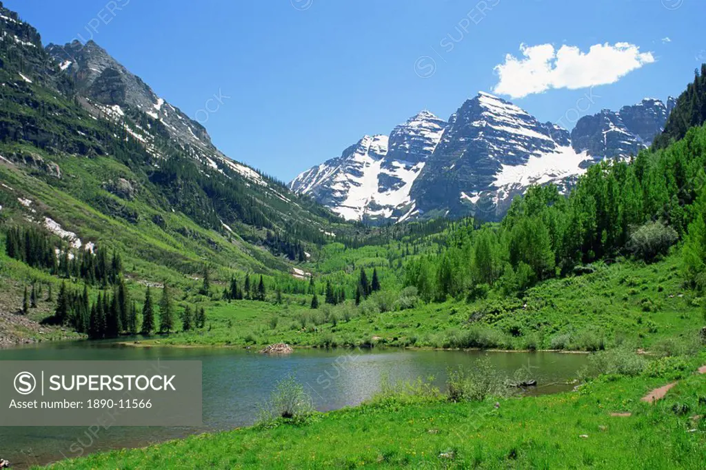 Maroon Lake near Aspen, Colorado, United States of America, North America