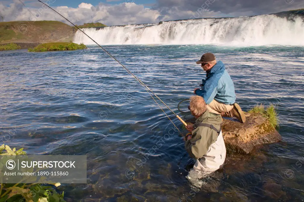 Salmon fly fishing in Iceland, Polar Regions